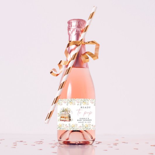 Storybook Mini Mousserende Wijnlabels Klaar voor P Sparkling Wijnetiket