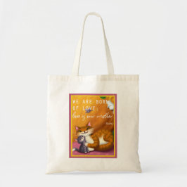 Storybook moeder en baby tote bag