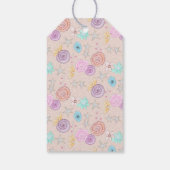 Storybook Moon Star Flowers Bedankt Baby shower Cadeaulabel (Achterkant)