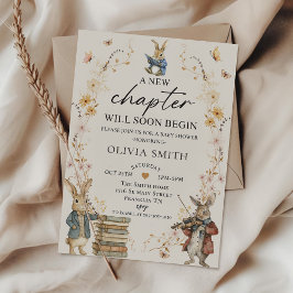 Storybook New Chapter Baby Shower Invitation Kaart