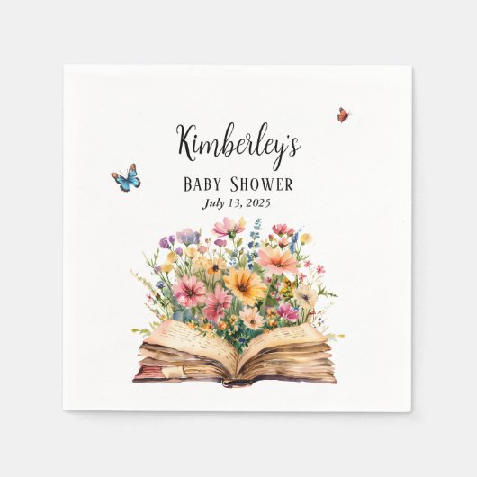 Storybook New Chapter Baby Shower Wildflower  Servet (Voorkant)