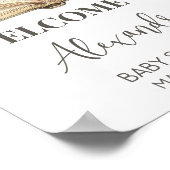 Storybook New Chapter Begint Baby shower Welkom Poster (Hoek)