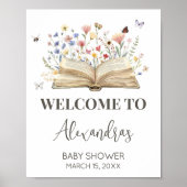 Storybook New Chapter Begint Baby shower Welkom Poster (Voorkant)