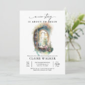 Storybook New Chapter Book Theme Baby shower Kaart (Staand voorkant)