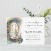 Storybook New Chapter Book Theme Baby shower Kaart (Staand voorkant)