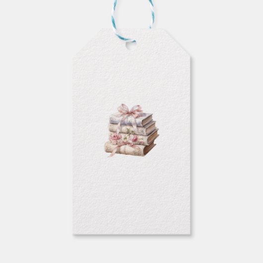 Storybook New Chapter Bow Book Baby Shower Cadeaulabel (Achterkant)