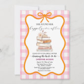 Storybook 'New Chapter' QR Code Bridal Shower Kaart (Voorkant)