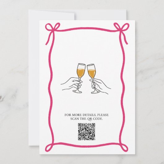 Storybook 'New Chapter' QR Code Bridal Shower Kaart (Achterkant)