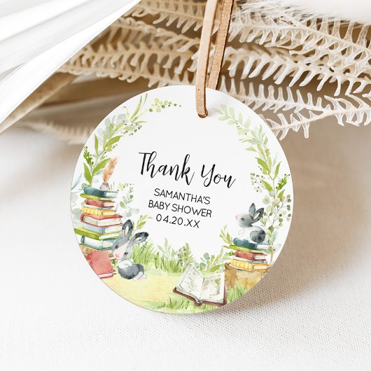 Storybook Nieuw Chapter Baby shower Ronde Bedankjes Labels