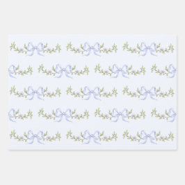 Storybook Nieuw Chapter Blauwe boog baby boy showe Inpakpapier Vel