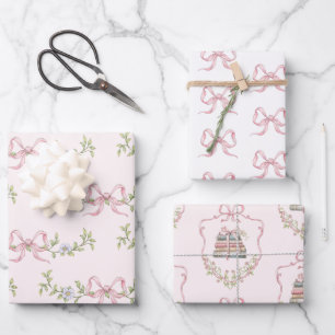 Storybook Nieuw Chapter Roze boog baby meisje douc Inpakpapier Vel