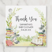 Storybook Nieuw hoofdstuk Baby shower Bedankjes Labels (Voorkant)