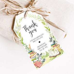 Storybook Nieuw hoofdstuk Baby shower Favor Tags Cadeaulabel