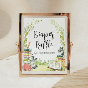 Storybook Nieuw hoofdstuk Baby shower Luier Raffle Poster