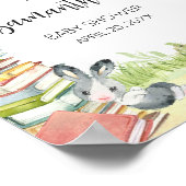 Storybook Nieuw hoofdstuk Baby shower Welkom Poster (Hoek)