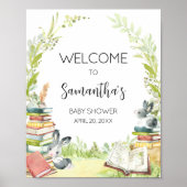Storybook Nieuw hoofdstuk Baby shower Welkom Poster (Voorkant)