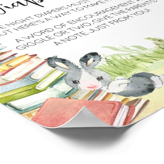 Storybook Nieuw hoofdstuk Late Night Luiers Poster (Hoek)