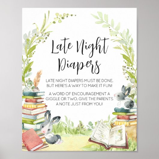Storybook Nieuw hoofdstuk Late Night Luiers Poster (Voorkant)