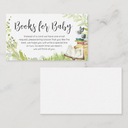 Storybook Nieuwe Hoofdstuk Baby shower Boeken voor Informatiekaartje (Voorkant / Achterkant)