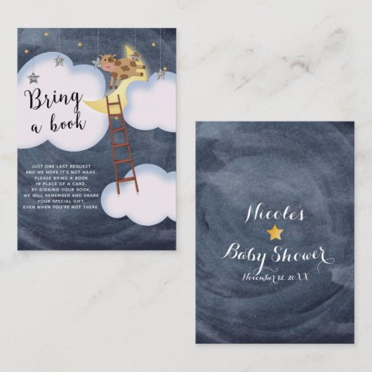 Storybook Nursery Rhyme Bring A Book Request Baby Informatiekaartje (Voorkant / Achterkant)