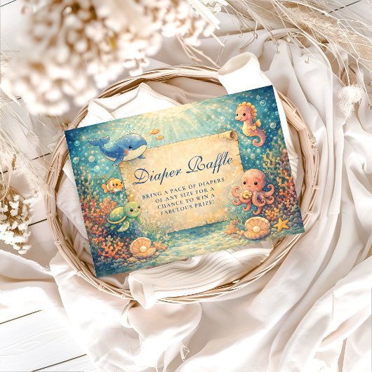 Storybook Ocean Friends Diapper Raffle Informatiekaartje