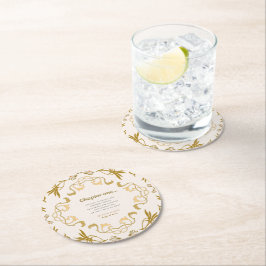 Storybook ons volgende hoofdstuk sprookjesachtige  ronde kartonnen onderzetter