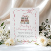 Storybook  Pink Bow Hoe groot is mama's buik Poster