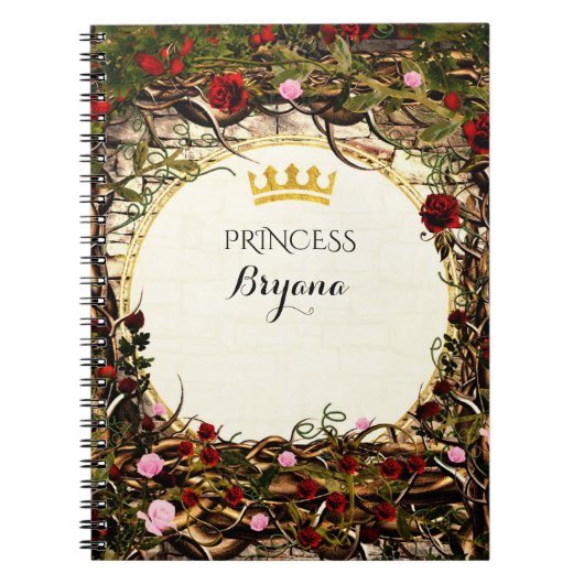 Storybook Princess Briar Roos Elegant Notitieboek (Voorkant)