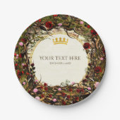 Storybook Princess  Briar Roos Party Papieren Bordje (Voorkant)