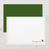 Storybook Red en Green Mushroom Flat Note Kaart (Voorkant / Achterkant)