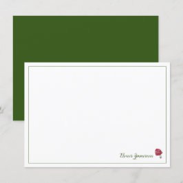 Storybook Red en Green Mushroom Flat Note Kaart