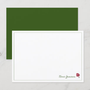Storybook Red en Green Mushroom Flat Note Kaart