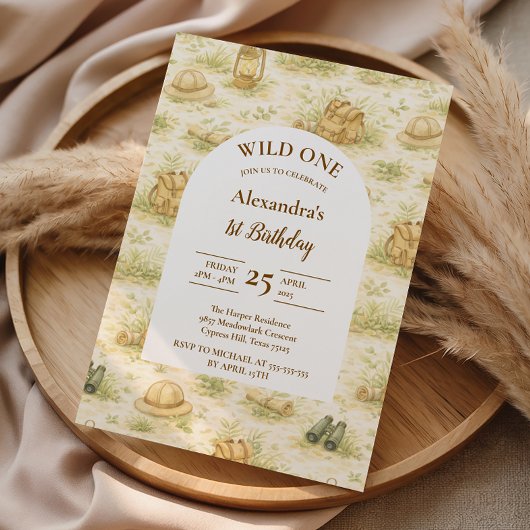 Storybook Safari Wild One First Birthday Kaart