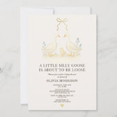 Storybook Silly Goose Baby Shower Invitation Kaart (Voorkant)