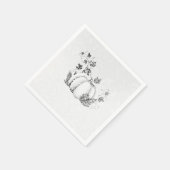 Storybook Silver White Pumpkin Fairy Tale Party Servet (Hoek)