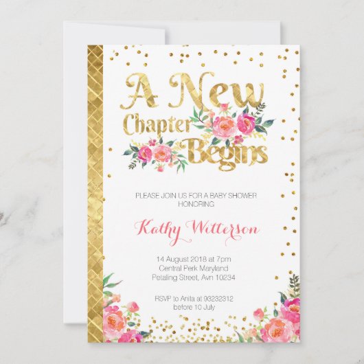 Storybook sprookje Baby shower Uitnodiging (Voorkant)