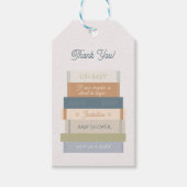 Storybook Stack Nieuw Chapter Baby shower Dank u Cadeaulabel (Voorkant)