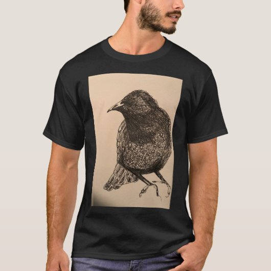 Storybook Starling Bird Illustration Shirt (Voorkant)