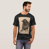 Storybook Starling Bird Illustration Shirt (Voorkant volledig)