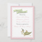  Storybook Stork Baby Shower-uitnodigingen Kaart (Achterkant)