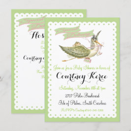  Storybook Stork Baby Shower-uitnodigingen Kaart