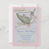  Storybook Stork Baby Shower-uitnodigingen Kaart (Voorkant)