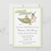 Storybook Stork Baby Shower-uitnodigingen Kaart (Voorkant)