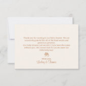 Storybook Teddy Bear Baby shower Dank je kaart (Achterkant)