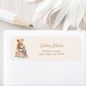 Storybook Teddy Bear Baby Shower Return Address Etiket (Insitu)