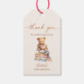 Storybook Teddy Bear Boho Baby Shower Thank You Cadeaulabel (Voorkant)