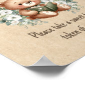 Storybook Teddy Bear Guest Shower Favorieten Poster (Hoek)