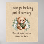 Storybook Teddy Bear Guest Shower Favorieten Poster (Voorkant)