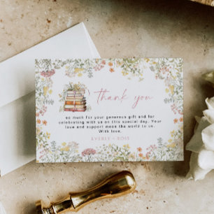 Storybook Thank You Card Een nieuw hoofdstuk Wildf Bedankkaart