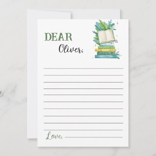 Storybook Time Capsule Note Message Kaart (Voorkant)